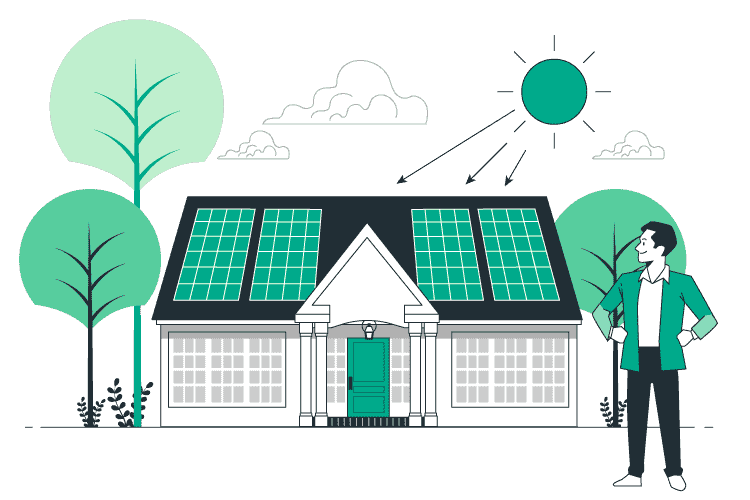 Maison panneaux solaires